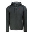 thumbnail image 2 of Men's Cutter & Buck  Heather Charcoal Cincinnati Reds City Connect Mainsail Full-Zip Hoodie, 2 of 3