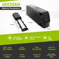 thumbnail image 2 of 4-Pin 48v 20ah Ebike Battery Pack 1800W Lithium Ion Battery XT60 Bicycles Battery, 2 of 10