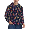 thumbnail image 2 of Naloa Colorful Birds Men's Casual Hooded Collar Drawstring Hoodies Pullover Sweatshirts Casual Long Sleeve Shirts-X-Large, 2 of 7