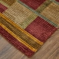 thumbnail image 2 of Feizy Keystone Transitional Stripes, Gold/Green/Red, 7'9" x 9'9" Area Rug Sheen Handmade Fade Resistant Casual Checkered Design Carpet for Living Dining Bed Room, 2 of 8