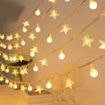 thumbnail image 5 of RXMEKW Christmas Lights White Star-Shaped Light Strings: Christmas Scene Warm White Decorations, 5 of 6