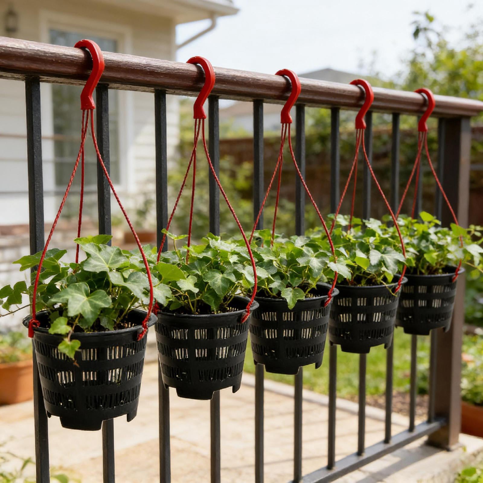 QSTDGVPW 5 Pieces Orchid Hanging Planters Hanging Plant Pots for Indoor Outdoor Patio