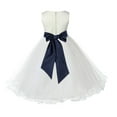 thumbnail image 2 of Ekidsbridal Girl Communion Flower Girl Dress - Satin Ivory Tulle Rattail Edge 829S-A (Size: S-12), 2 of 3