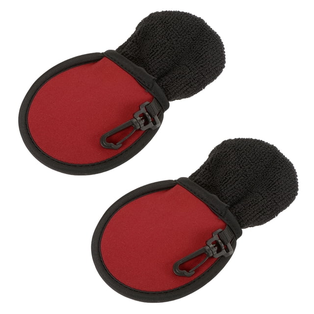 Limpiador de Pelotas de Golf Portátil Unique Bargains Bolsa con Clips Rojo Paquete de 2