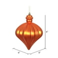 thumbnail image 2 of Vickerman 6" Burnished Orange Matte Onion Drop Christmas Ornament, 4 per Bag, 2 of 4