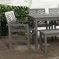 thumbnail image 5 of Walker Edison 6-Piece Chevron Outdoor Patio Dining Set - Grey Wash, 5 of 11