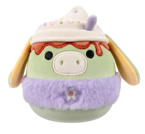 Squishmallows 2025 Easter Squad A - Set of 6 (Latte Cow, Latte Bunny, Latte Donkey, Boba Bear, Cupcake Lamb, Chocolate Egg Chicken)