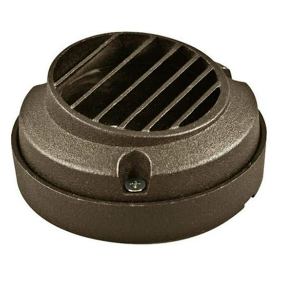 Dabmar Lighting LV606-BZ Cast Aluminum Surface Mount Louvered Brick, Step, Wall & Deck Light, Bronze - 3.88 x 3.88 x 1.75 in.