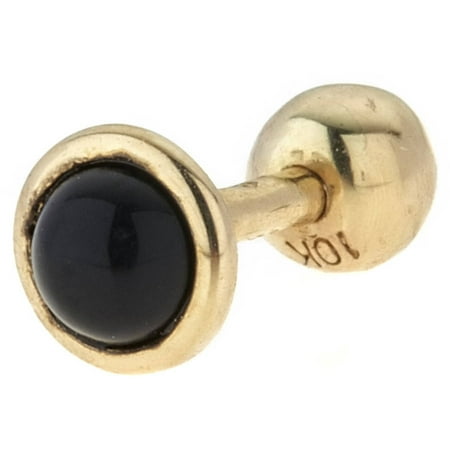 Body Expressions Black Onyx 10kt Yellow Gold Cartilage Earring