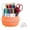 Orange, variant on SAYEEC Black 360°Rotatable 5-Compartment Desktop Pen Holder Organizer with Phone Stand for Office Home