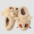 thumbnail image 6 of Kids Cat Plush Slippers, Winter Warm Cartoon Slip On House Slippers, Thick Non Slip Sole Indoor Bedroom Slippers for Girls Boys 5-13 Years, 6 of 8