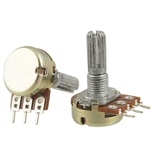 2 Pcs B5K 5K ohm 3 Pin Single Linear Taper Potentiometers