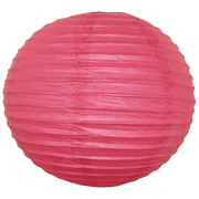 Angle View: Just Artifacts 10" Flamingo Pink Paper Lanterns (Set of 4) - Decorative Round Paper Lanterns for Birthday Parties, Weddings, Baby Showers, and Life Celebrations!
