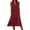 Red, variant on Admvng Womens Dress Eyelet V Neck Sleeveless Button Detail Summer Beach Vacation Everyday Dress with Pockets