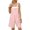 Pink, variant on HUONA Women Overall Shorts Adjustable Straps Waffle Grid Romper Shorts Pocket Patchwork Casual Spring 2025 Black M