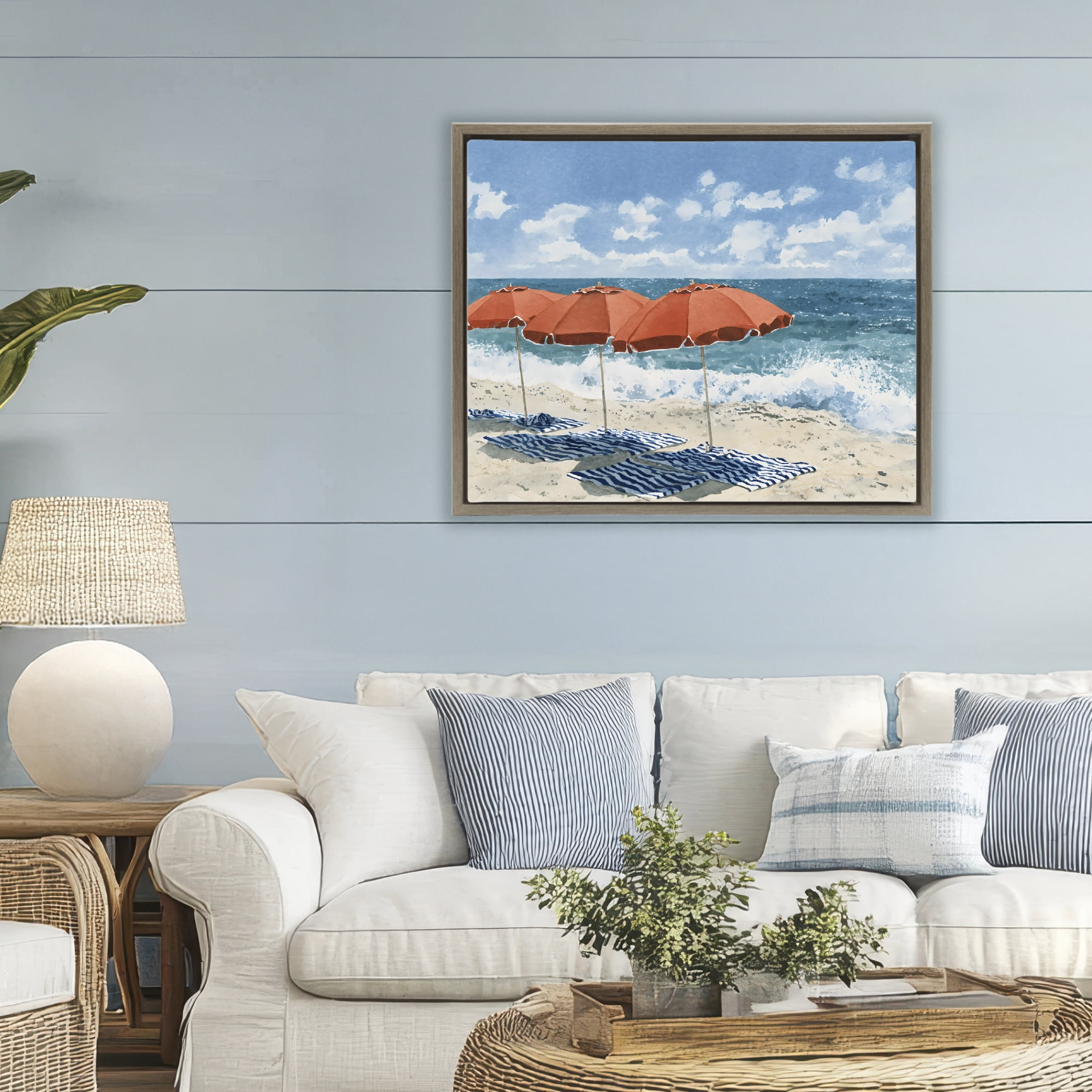 Stupell Industries Shade From The Sun Brown Framed Floater Canvas Wall Art, design by Franklyn Gregory