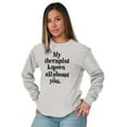 thumbnail image 4 of My Therapist Knows All About You Women Plus Size Long Sleeve Graphic Tee Brisco Brands 3X, 4 of 5
