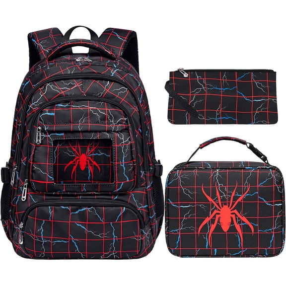 3 in 1 Backpack Set, Bookbag with Lunch Box & Pencil Case, Lightweight Large Capacity Backpacks