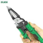 LAOA Needle Nose Pliers Wire Stripper Electrician Pliers ,9 in 1 Multifunctional Cutting Pliers
