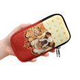 thumbnail image 2 of SEANATIVE Double Glasses Case for Women Men, Neoprene Zipper Eyeglass Pouch Water-Resistant Scratch-Proof Lightweight Travel Glasses Bag for Eyeglasses Sunglasses, Cat English Bulldog Print, 2 of 7