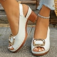 thumbnail image 5 of Willtoo Women's Chunky Heel Sandals Square Toe Slingback Comfortable Insole Casual Summer Shoes, 5 of 7