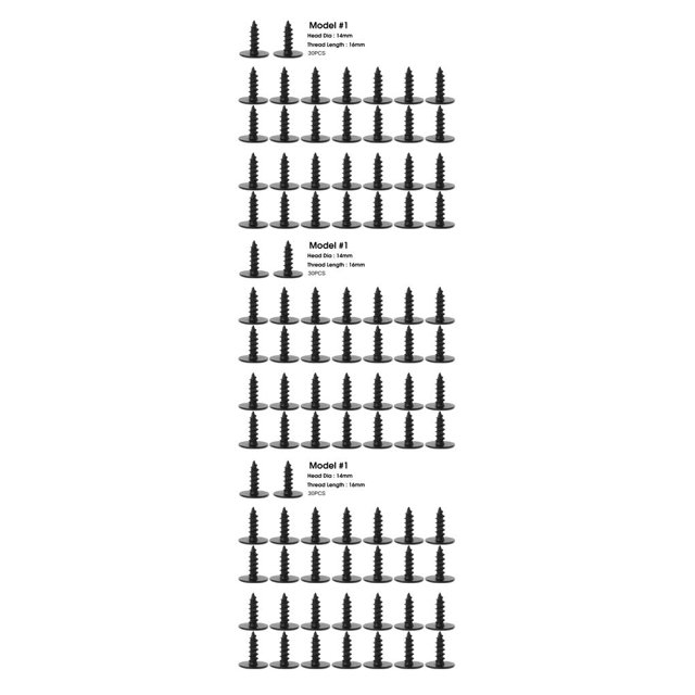 Tornillos autorroscantes Speravity 30 Uds. cabeza de arandela hexagonal negro CBP145363