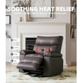 thumbnail image 4 of GARVEE 27 inch Faux Leather Recliner Chair with Heat, Massage and Remote Control, Coffee, 4 of 9