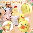 thumbnail image 2 of XC 6 Pcs Mini Plush Farm Animals Bulk 4 Inch Cute Stuffed Animals Plush Horse Cow Pig Sheep Duck Chick for Baby Shower Birthday Gift Farm Themed Party Prizes Easter Stuffers, 2 of 6