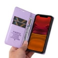 thumbnail image 4 of TECH CIRCLE Wallet Case for iPhone 11 (6.1 Inch) with Kickstand Magnetic Closure Flip Phone Cover, Glossy Luxury PU Leather Soft Silicone Shockproof Card Slots Holder Folio Protective Case,Purple, 4 of 14
