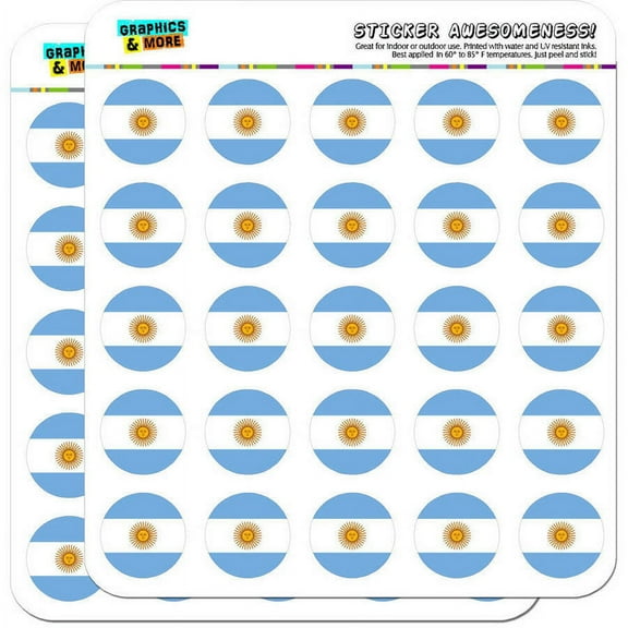 Argentina National Country Flag 50 1" Planner Calendar Scrapbooking Crafting Stickers