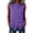 Purple, variant on Button Down Tank Shirt for Women Collar Mock Neck Chest Pocket Sleeveless Blouse Fashion Dressy Work Tops