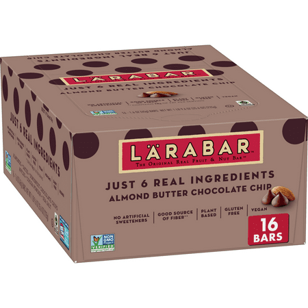Larabar Almond Butter Chocolate Chip Gluten Free Vegan Fruit & Nut Bars 16 Ct
