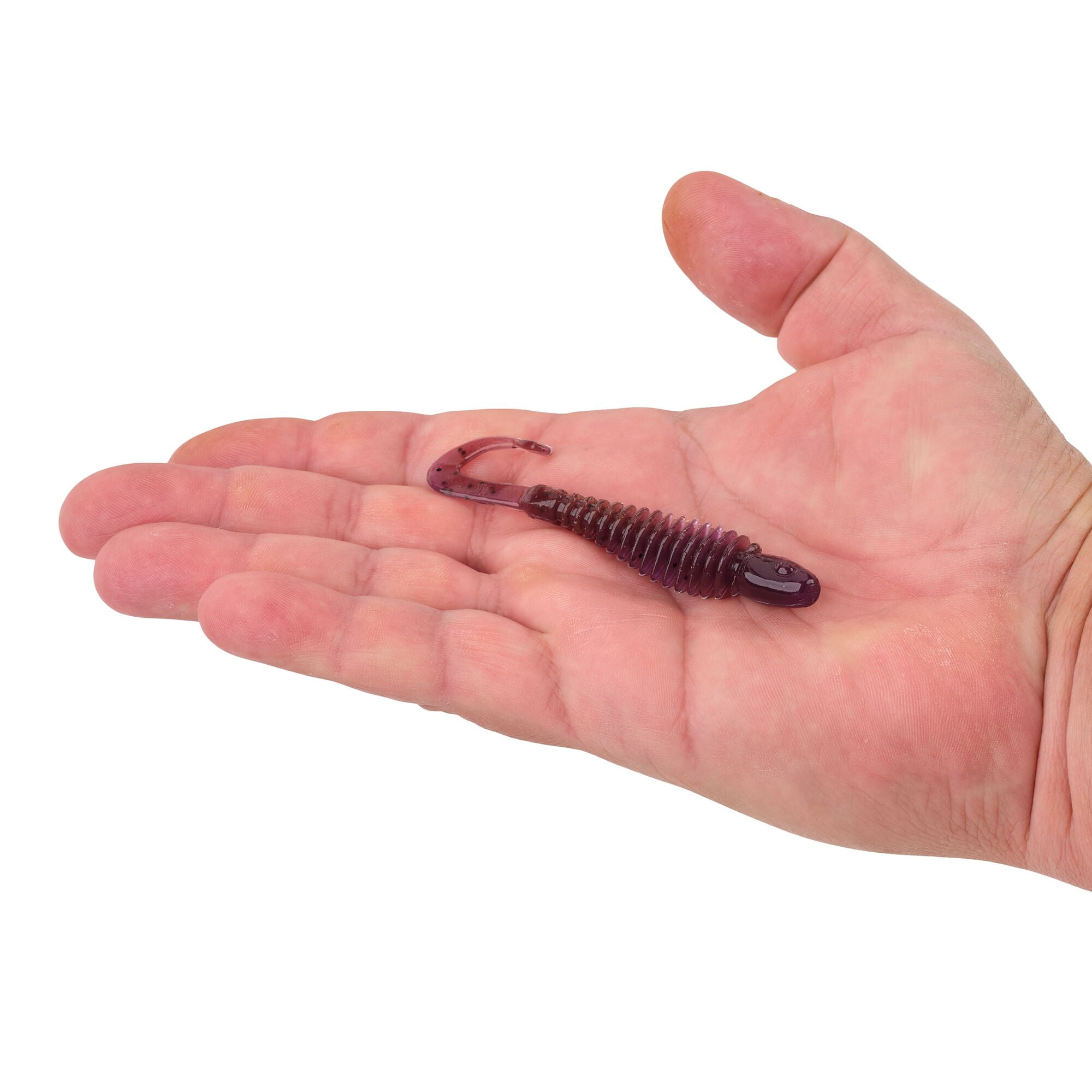 Berkley PowerBait® Curly Bones, 3 in, Swimbaits, Peanut Butter and Jelly (10-count)