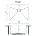 thumbnail image 5 of Ruvati Laundry Utility Sink 27 x 22 x 12 inch Rounded Corners Deep 16 Gauge, 5 of 6