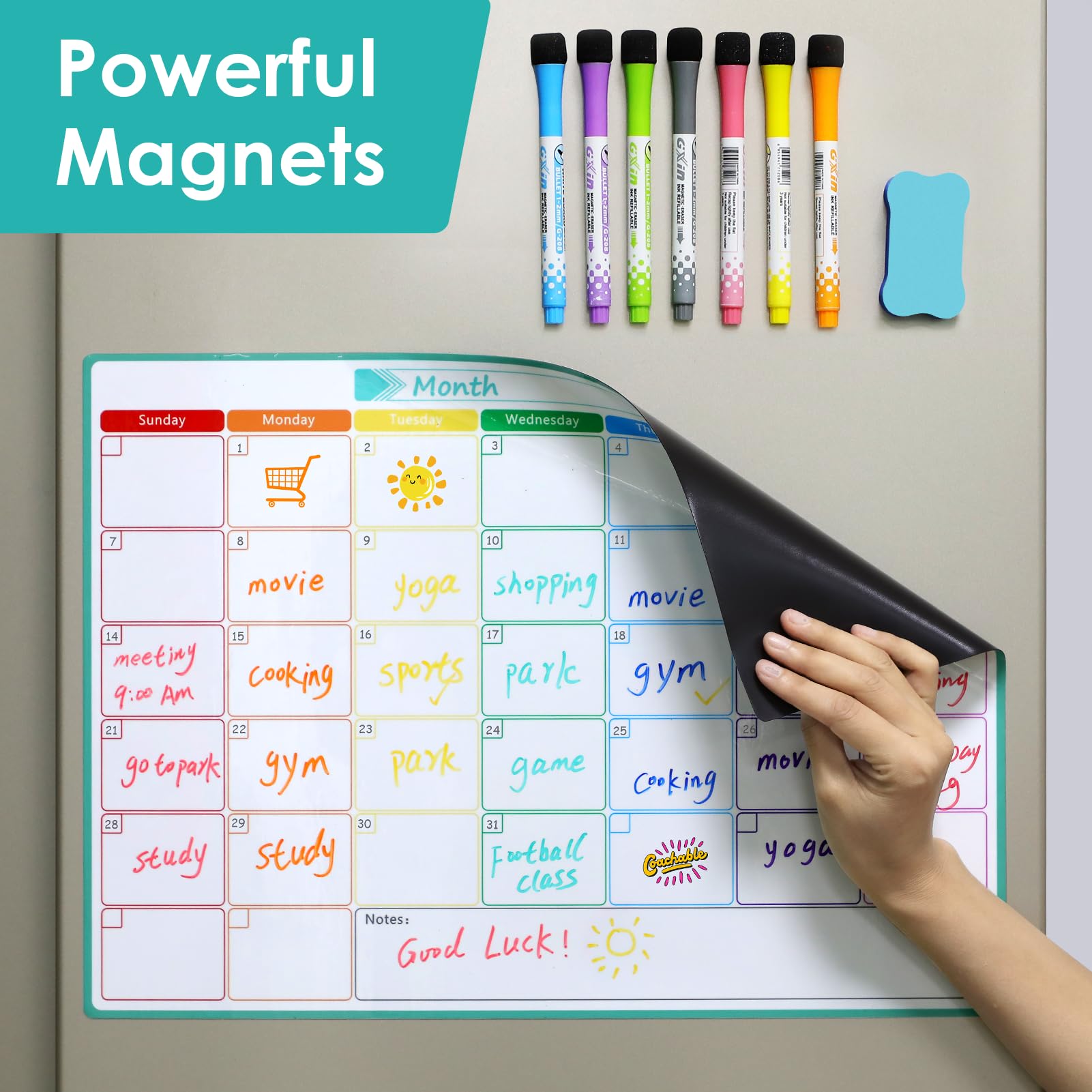MaxGear Monthly Planner Magnetic Whiteboard photo 4