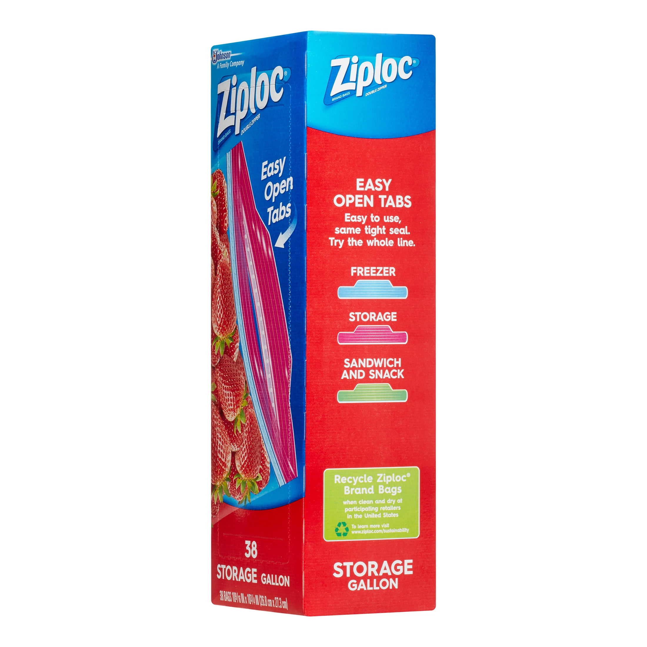 Ziploc Pinch Seal Storage Bags Gallon 38 Ct