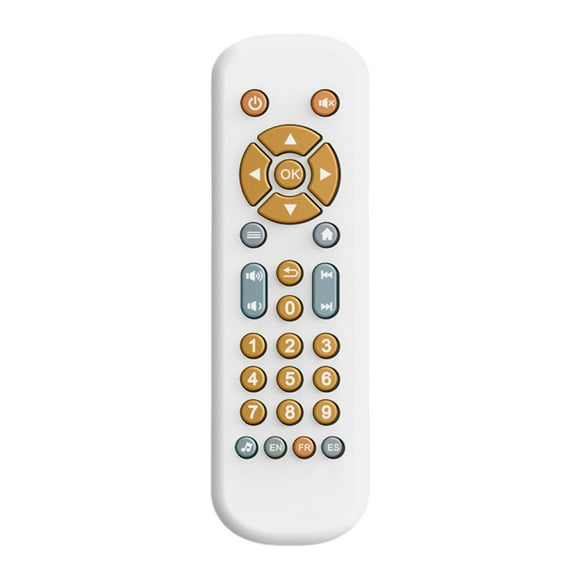 Milaget Realistic Toddlers TV Remote Toy Learning Toy for Babies 6-12 Months Toddlers White