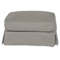 thumbnail image 2 of Sunset Trading Americana Boîte Coussin Tissu Pouf Recouvert de Gris, 2 of 5
