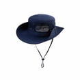 thumbnail image 2 of Fisherman Hats for Men Women Wide-Brim Sun Protection Bucket-Hat Unisex Casual Lightweight Solid Color Breathable Hollow-Out Fishing Hiking Cap, 2 of 4
