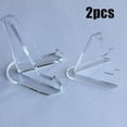 thumbnail image 1 of 2Pcs S+M Clear Coin Round Square Display Stand Holder Easel FOR Coins 30-80mm, 1 of 4