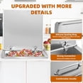 thumbnail image 3 of Drop in Ice Chest, 20" L x 16" W x 13" H Stainless Steel Ice Cooler, Commercial Ice Bin with Hinged Cover, Outdoor Kitchen Ice Bar, Drain-Pipe and Drain Plug Included, for Cold Wine Beer, 3 of 8