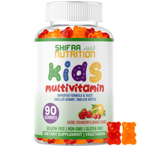 SHIFAA NUTRITION Halal Gummy Vitamins for Kids | 90 Gummies, 45 Days Supply | Vegetarian | Gluten Gelatin Peanut Dairy Free | w/ All Essential Kids Vitamins C, Zinc A, D, E, B6, B12, Biotin