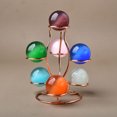thumbnail image 5 of Asiento de metal con siete bolas, base de bola de cristal, soporte de ojo de gato, adornos creativos de escritorio para la entrada del hogar, decoraciones con múltiples bolas, 5 of 5