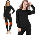 thumbnail image 2 of Liwarace Thermal Underwear Heated Winter Underwear USB Electric Pyjamas Long Johns Top Bottom Pants, 2 of 24