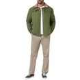 thumbnail image 2 of INSPIRE CHIC Men's Winter Coat Collared Button Front Fleece Lining Pockets Trucker Jacket S Olive Green, 2 of 6
