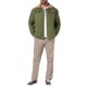 thumbnail image 2 of Abrigo de invierno INSPIRE CHIC para hombres, con cuello, botones en la parte delantera, forro de felpa, bolsillos, chaqueta de camionero, 2XL, verde oliva, 2 of 6