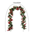thumbnail image 4 of Aurorax Indoor Christmas Wreath Decorations,Christmas Garland 6ft Farmhouse Berries Garland for Mantel Wall, 4 of 6
