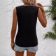thumbnail image 5 of mfyjkho Tops Para Salir, Blusa Sin Mangas Con Botones Delanteros Y Escote En V De Color Liso Para Mujer, Moda Primavera/Verano Tops Para Hacer Ejercicio L, 5 of 5