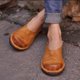 thumbnail image 4 of Zapatos de plataforma de tacón plano casuales de manga cómoda retro de color sólido para mujer Wmkox8yii  FOPL2136, 4 of 9