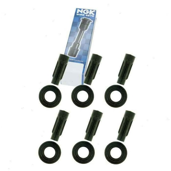 6 pc NGK Ignition Coil Boots compatible with Ford Escape 3.0L V6 2009-2012